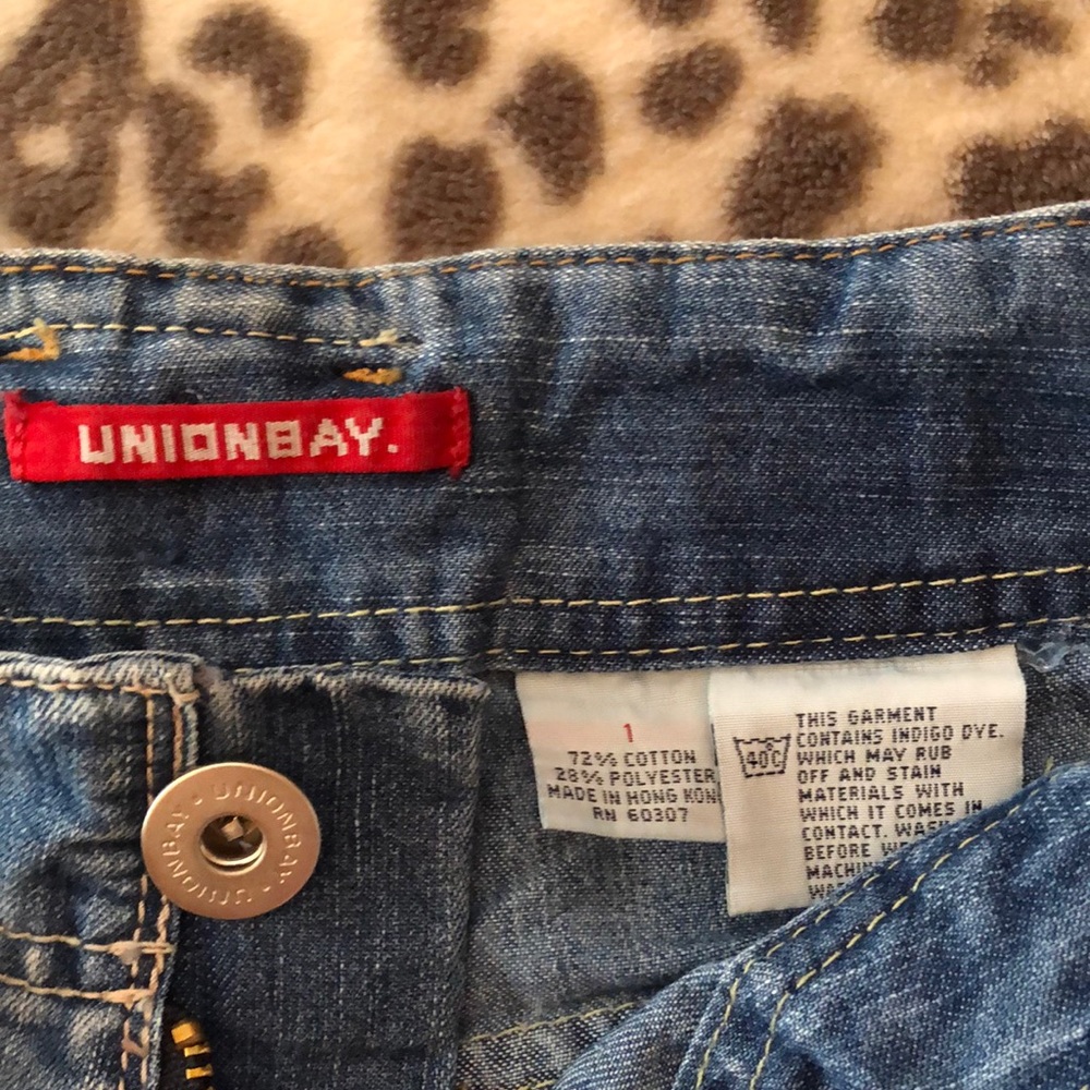 Y2K UNIONBAY Denim Cropped Jeans in Blue Size 1 Juniors - Picture 8 of 16